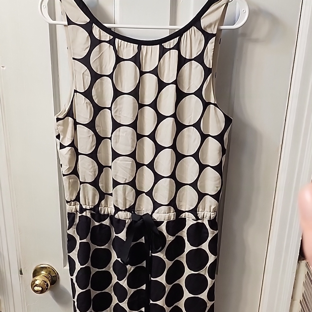 LOFT Black and Cream Dress